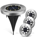 Wason Hot Sale 8led Auto/Off Night Security Disk Powered LED Garden Light Walkway Flights Solar Ground Flok